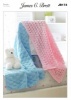 Knitting Pattern - James C Brett JB173 - Flutterby Chunky - Blankets